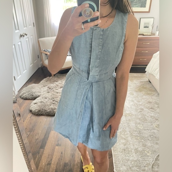 J Crew Blue Chambray Dress - Picture 2 of 12